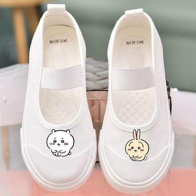 Kawaii Canvas Indoor Shoes for Girls - Soft Sole Kindergarten Performance Shoes (2025 New Style)