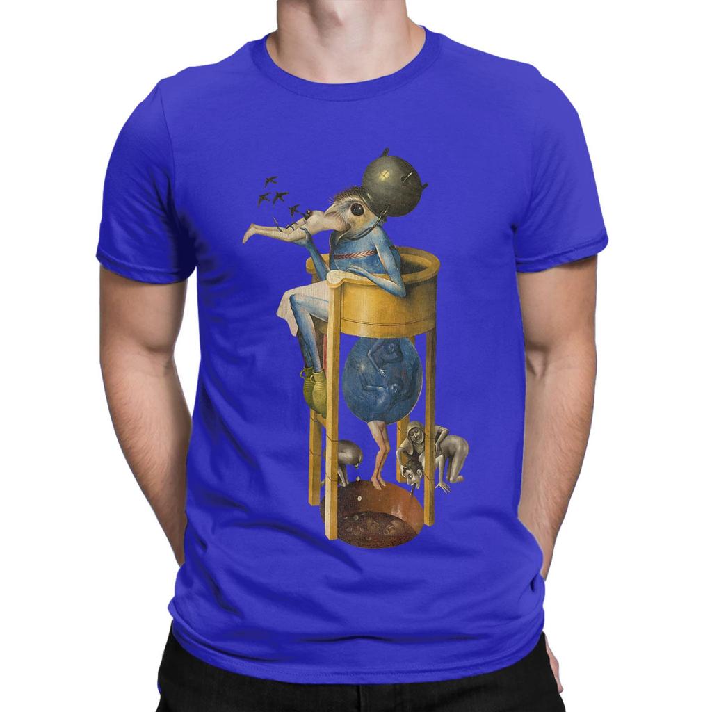 Men's Hieronymus-Bosch The Garden of Earthly Delights Devil T Shirts 100% Cotton Clothes Hipster Short Sleeve Tee Shirt T-Shirt