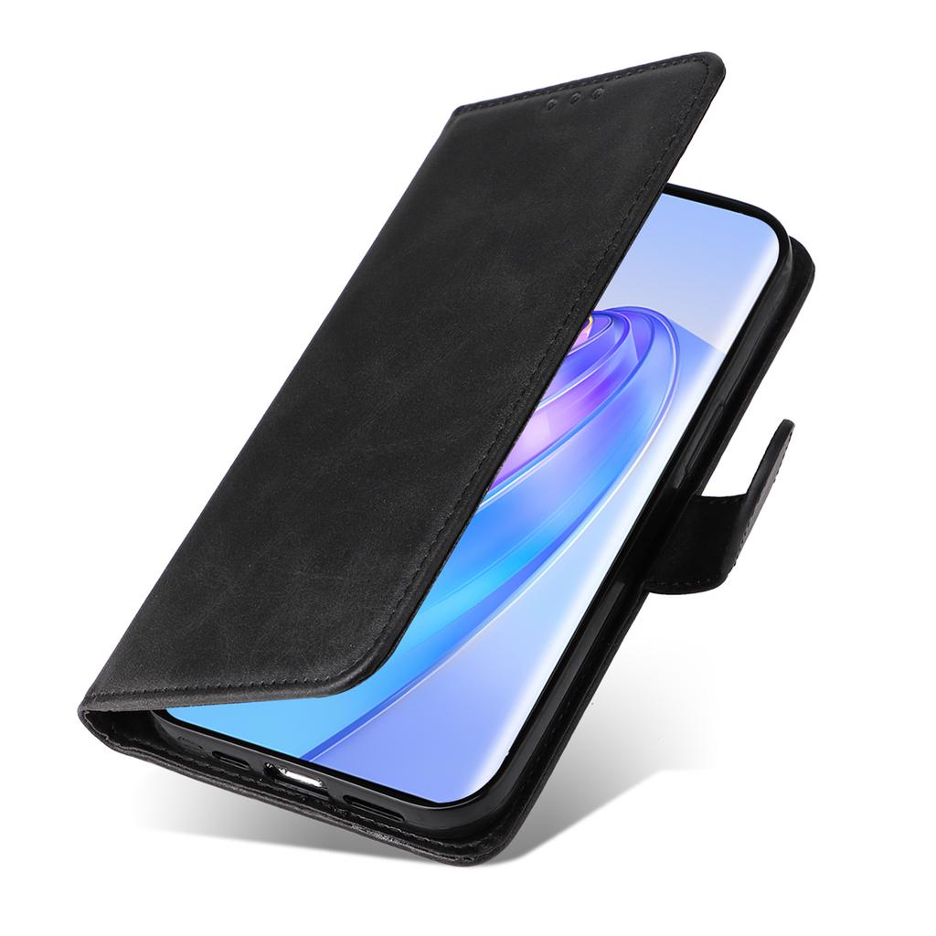 For Honor X40 5G/X9a 5G/Magic5 Lite 5G PU Leather Phone Case Stand Wallet Calf Texture Smartphone Cover