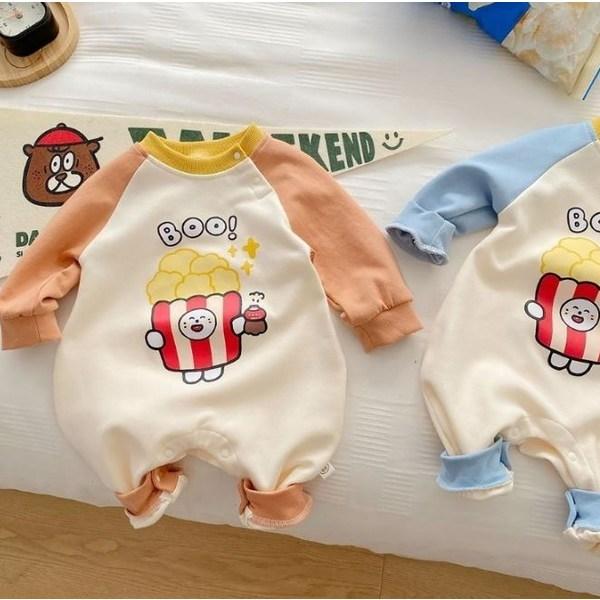 Popcorn Printing Snap Long Snack Size 90, Korea Best Childrens Clothes