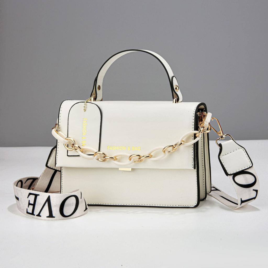 Vintage Hong Kong Style Small Bag Female Autumn and Winter New All-in-one Small Square Bag Fashion Single Shoulder Crossbody Bag Handbag Tide