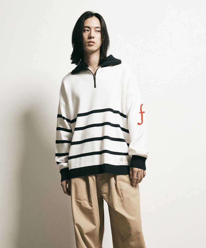 FFEFF STUDIO Venezia Wool Zip-Up Knit (Ivory)