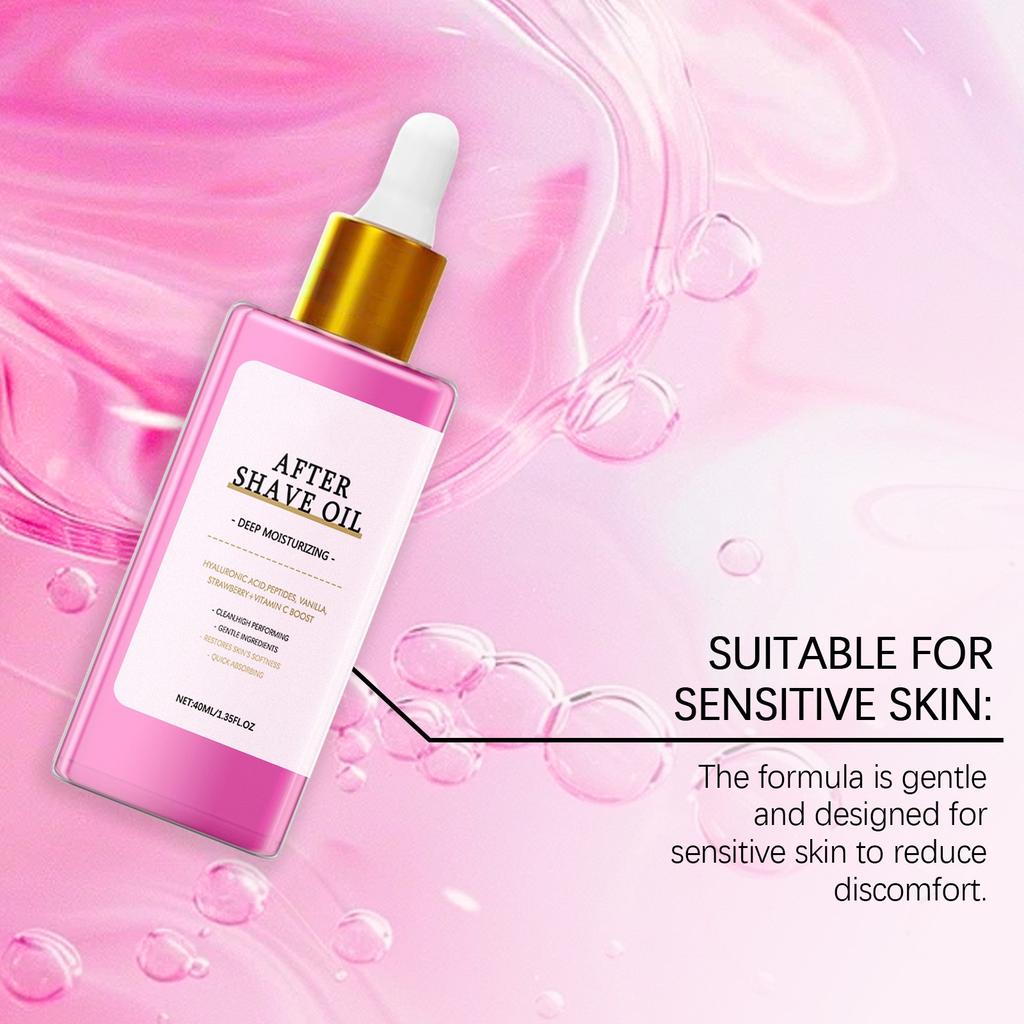 Erdbeer-Aftershave-Öl spendet sanft Feuchtigkeit, macht die Haut weich und pflegt sie, 40 ml