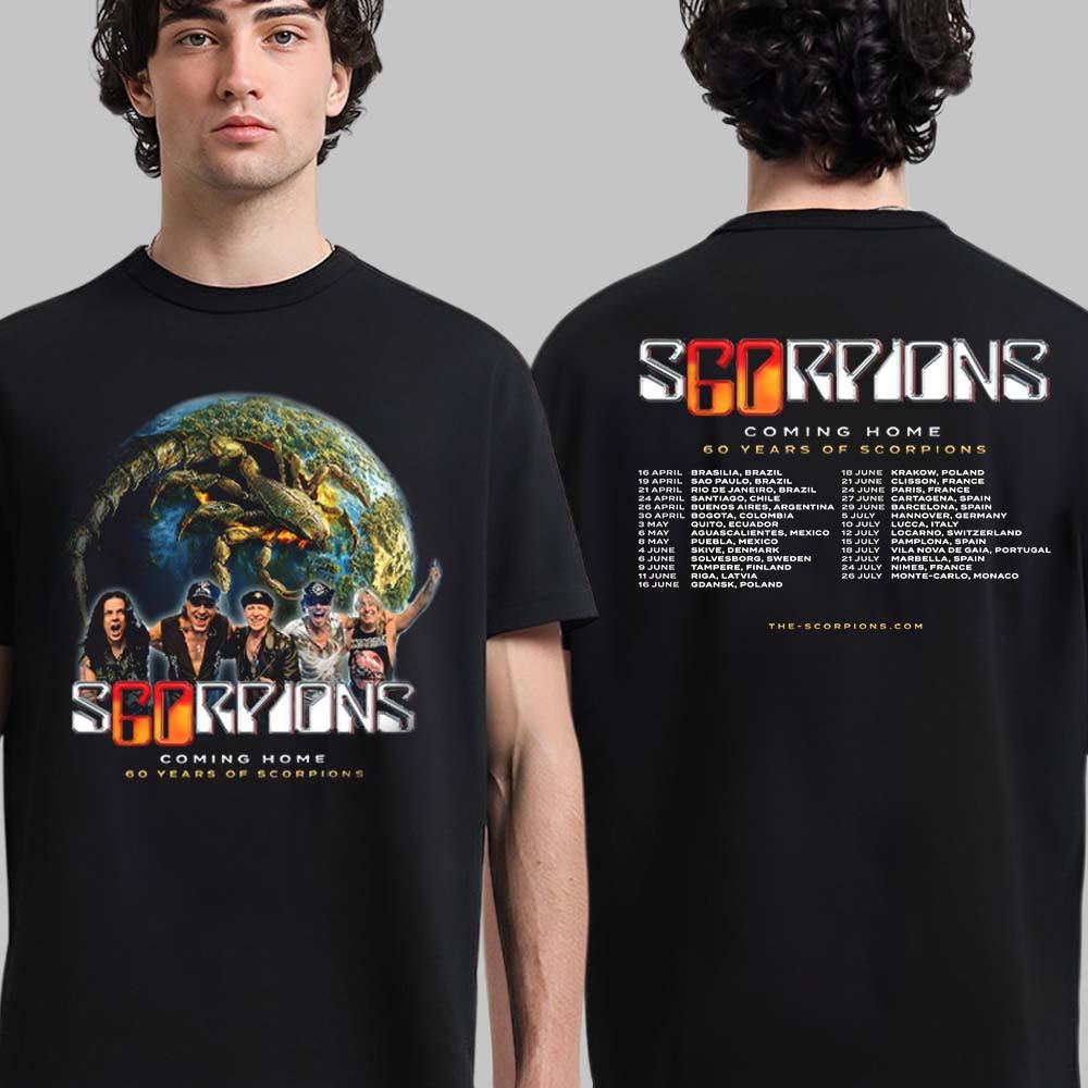 

Scorpions Coming Home 60 Years Of Scorpions Расписание на 2025 год Футболка Унисекс Футболка XL