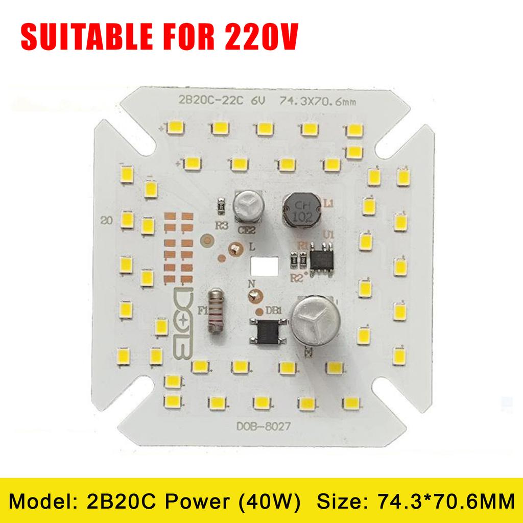 1 יחידה AC220V מודול LED לוח PCB 2835 SMD נורת מנורה שבב COB 3W 5W 7W 9W 12W 15W 18W נורת IC חכמה פנל אור 220V לבן 6000-6500K