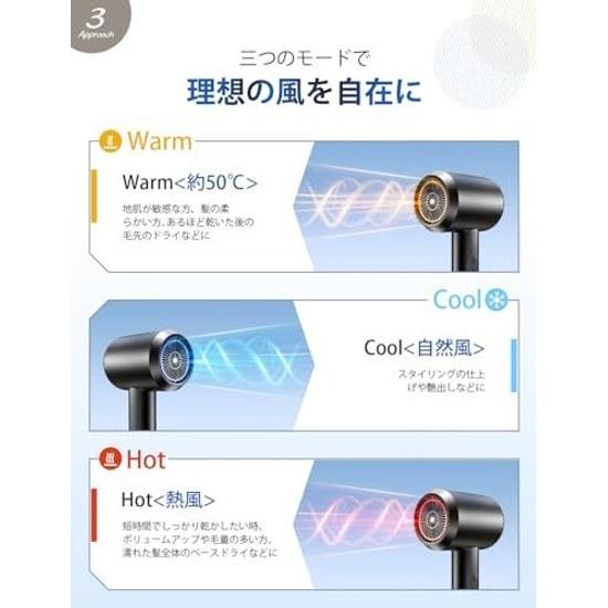 Hair Dryer 2026 Innovative ModelHigh Airflow 1250WQuick Dry Alternating Cold Air Mode 3 Levels Adjustment Constant Temperature Care Equipped Cool PSE