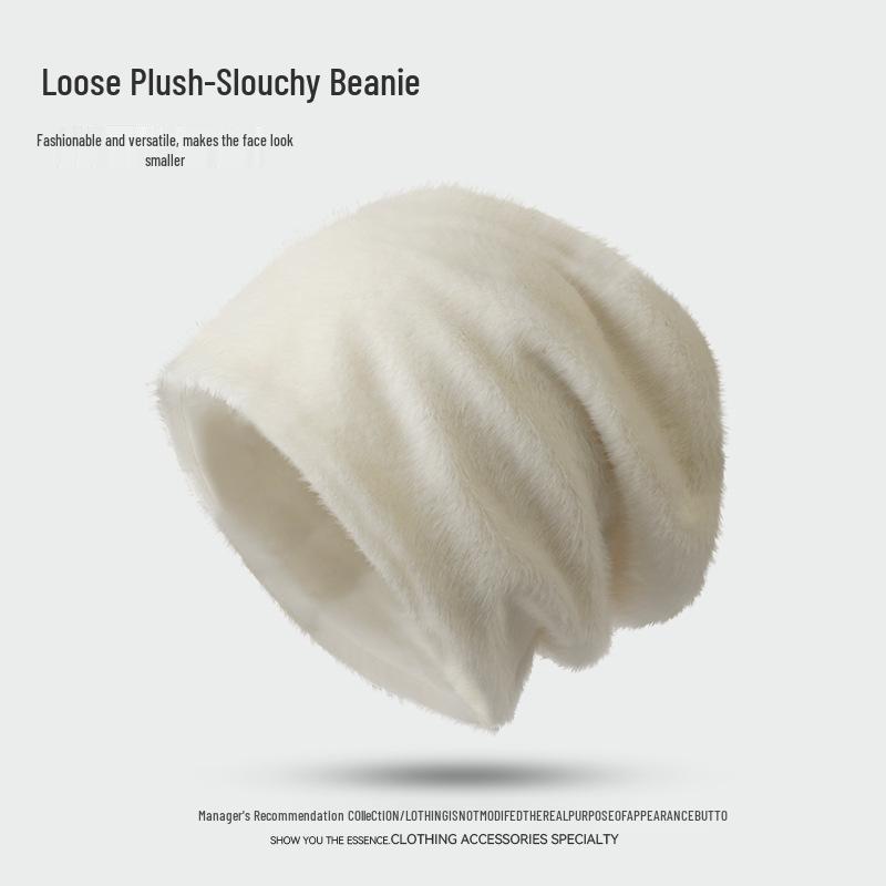 Korean Style Trendy Slouchy Beanie for Women and Men - Thin, Knitted, Youthful Fashion with Applique Design.