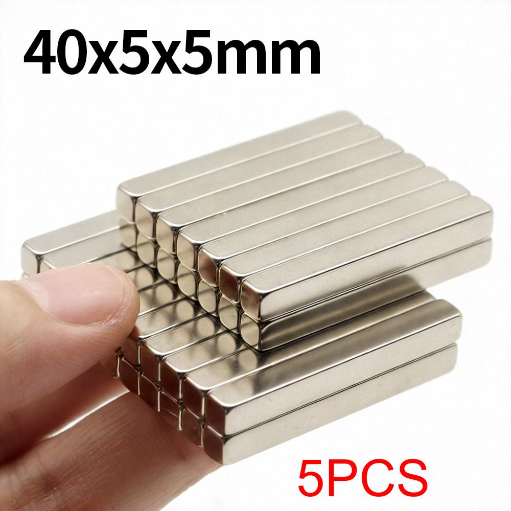 

40x5x5mm Super Strong Neodymium Magnet N35 NdfeB Permanent Magnetic imanes Block Powerful Magnets Refrigerator