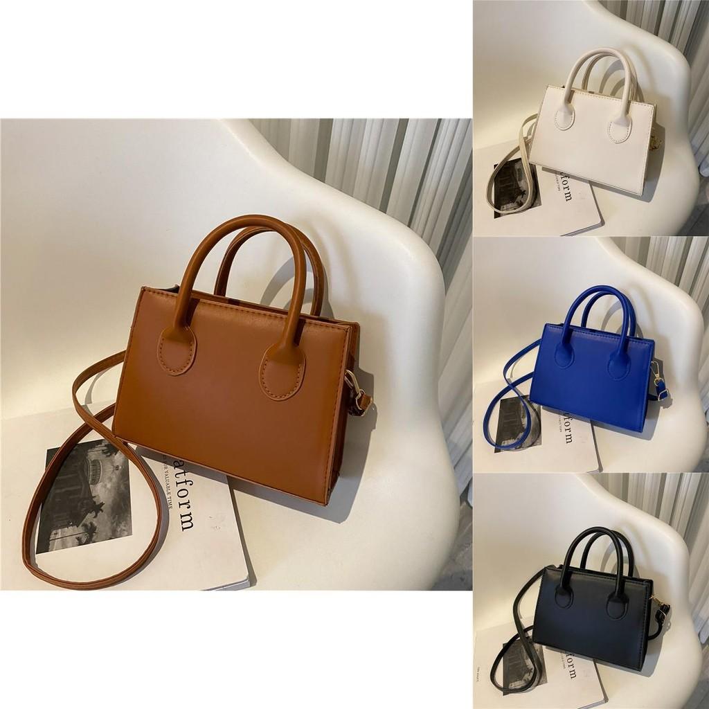 Chic Vintage Small Square Bag Stylish Pu Handbag For Women In Classic Colors