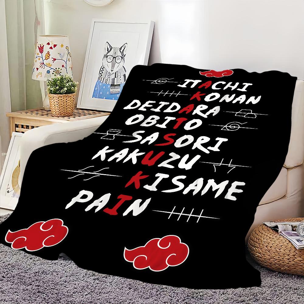 N-Naruto Rote Wolke A-Akatsuki Decke Für Weiche Überwurfdecke für Picknick Bett Sofa Zuhause Schlafzimmer Gemütlich Warm Bequem