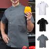 Restaurant Uniform Short Sleeve Pastry Clothes Anti-pilling Unisex Adult Kitchen Chef Coat Fashion Oil-proof