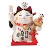 Yakushigama with Chirimen Size Painted Brings Good Fortune and Great Luck Good Luck Maneki-neko (beckoning Cat) Collar, 6, Design, (with Sticker)
