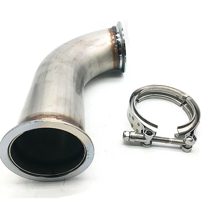 3" 90stupňové Garrett V-Band s objímkou Potrubí Krátká noha 6" Univerzální downpipe