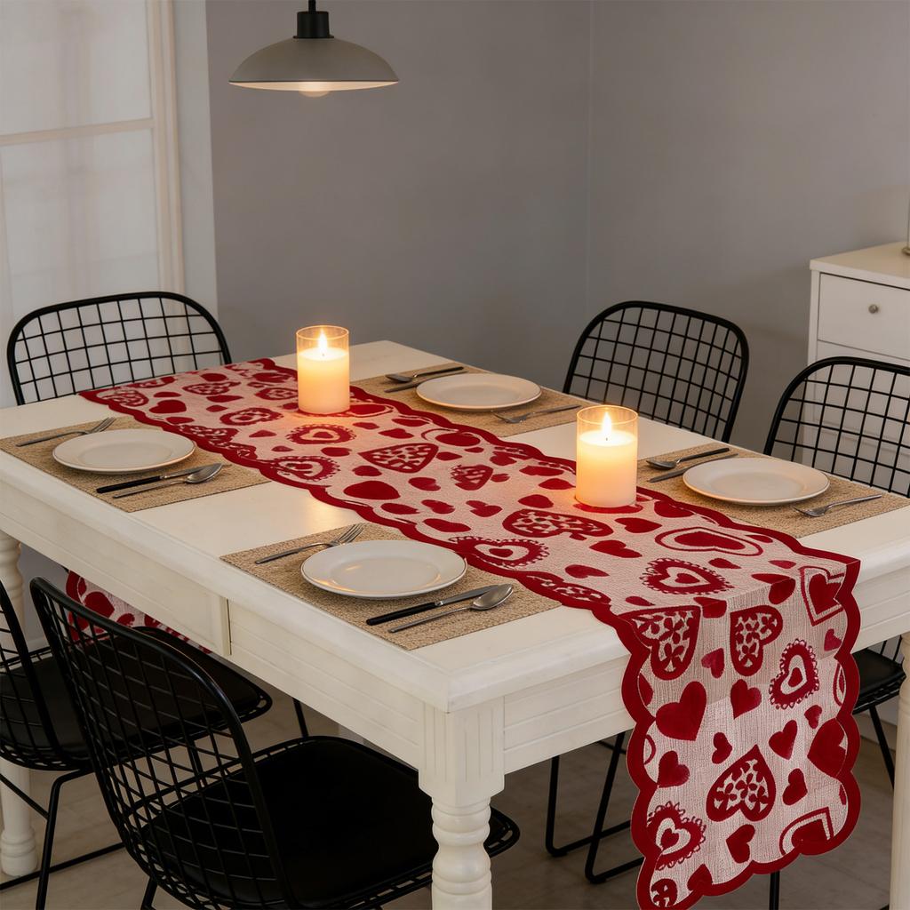 Valentine's Day Decorations, Heart Lace Tablecloth, For Banquets, Engagements, Weddings, Home Dining Table
