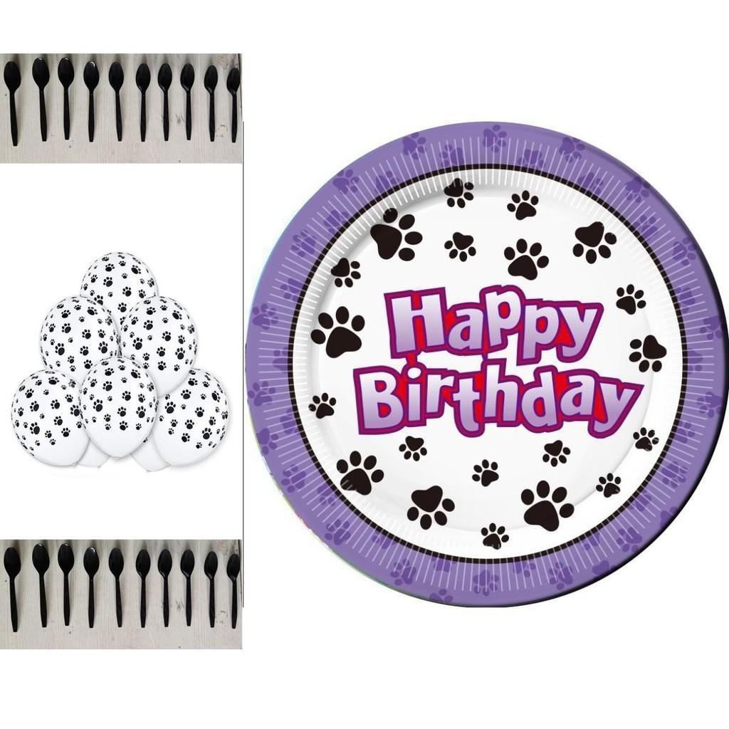 Premium Dog Paw Party Supplies Set Adorable Pet Themed Birthday Decorations