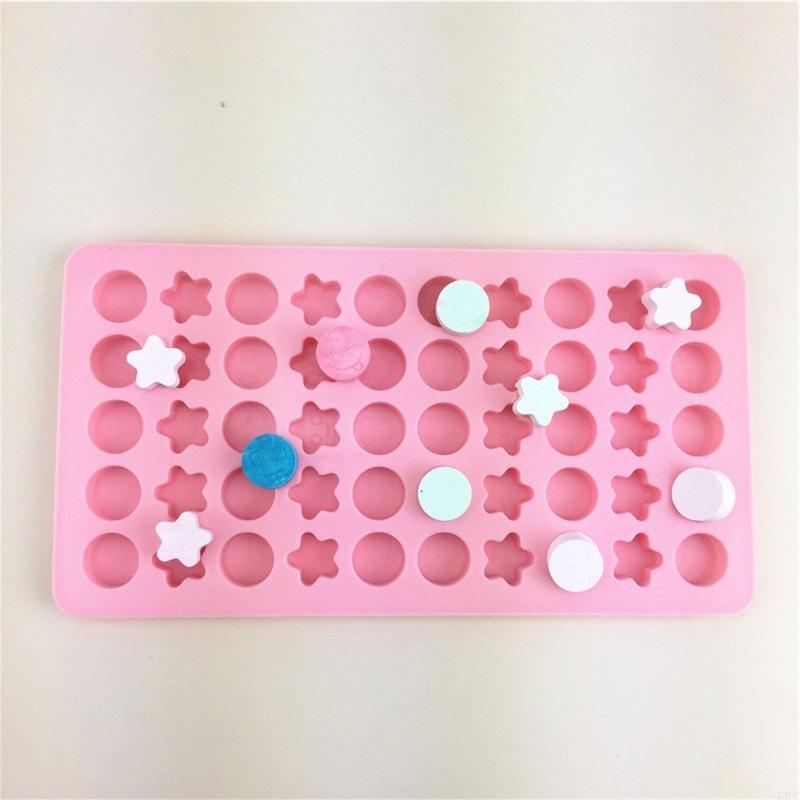 50 Cells Chocolate Molds Star & Round Chocolate Candy Moulds Baking Gadget X3UC