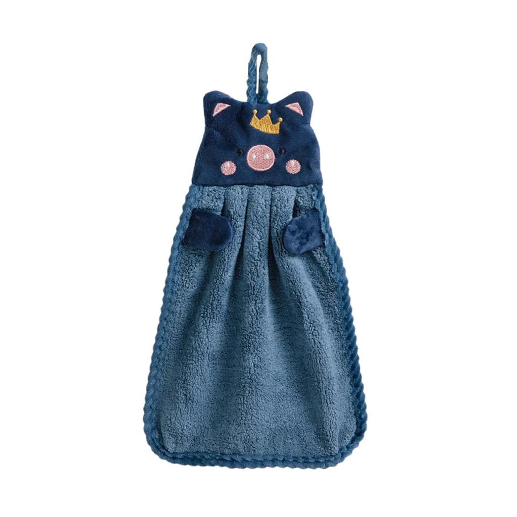 1/2/4ks Prasátko Ručník Domácí Roztomilý Absorpční Kuchyňská Líná Utěrka Dětská Houbička na Mytí Rukou a Nádobí Ručníky