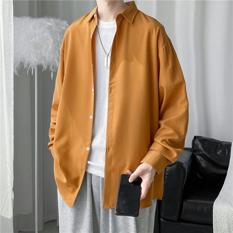 Men Korean Fashion White Long Sleeve Shirts Mens Harajuku Black Oversized Shirt Male Button Up Shirts Blouses 3XL