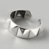 Temperament Glossy rhombus Ring Opening Ring Silver Color Ring Jewelry For Women Gifts Party
