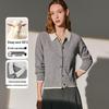 Snowforte Women's Wool Mock Layer Slim Fit Knit Cardigan