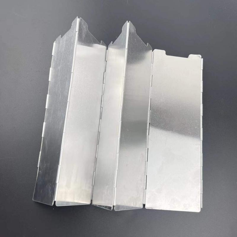 Outdoor Camping Cooking Burners Windproof Screen Aluminum Alloys Stove Windscreen 10 Plates Folding Furnaces Windshield