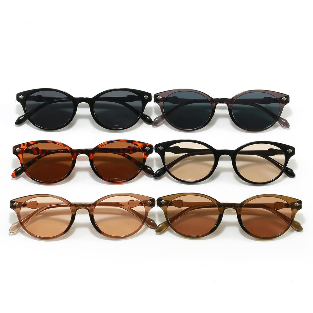 European and American retro rice nail round sunglasses women's sunshade small frame sunglasses fashion street shot glasses r