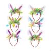 6 Pieces Easter Bunny Ears Headbands Hairbands Lightweight for Women Girls Costume Accessories