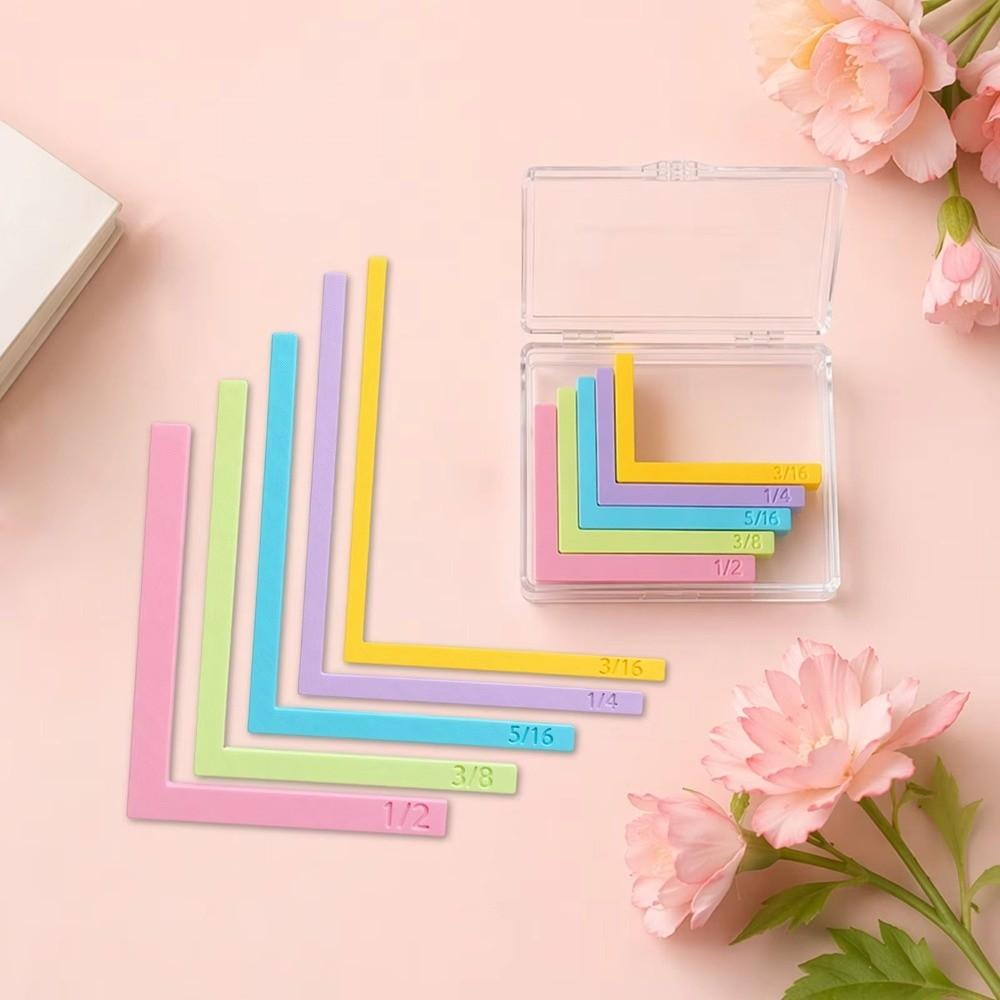Color-Coded Paper Craft Alignment Guide With Storage Case Card Positioning Tool For Greeting Cards
