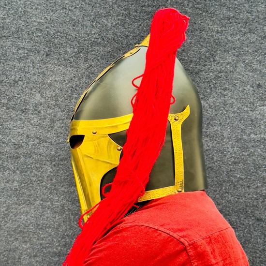 Medieval Knight Combat Helmet, Knight Helmet With Battle Rimming, Full Wearable Medieval