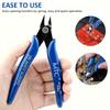 EARTH's SURFACE Heavy-Duty Carbon Steel Pliers/All-in-One Wire Cutter, Flush Cutters, Diagonal Cutting Edges & Oblique Nose Tip/Mini Hand Tool