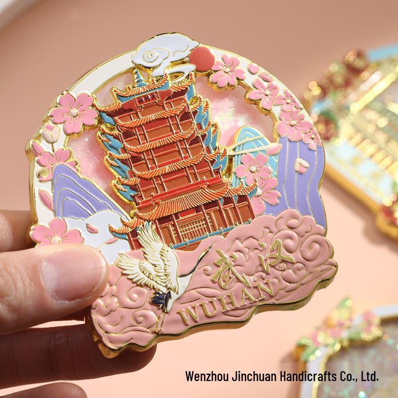 Metal Landmark Sandscape Refrigerator Magnet - Zinc Alloy Cultural Scenic Attraction