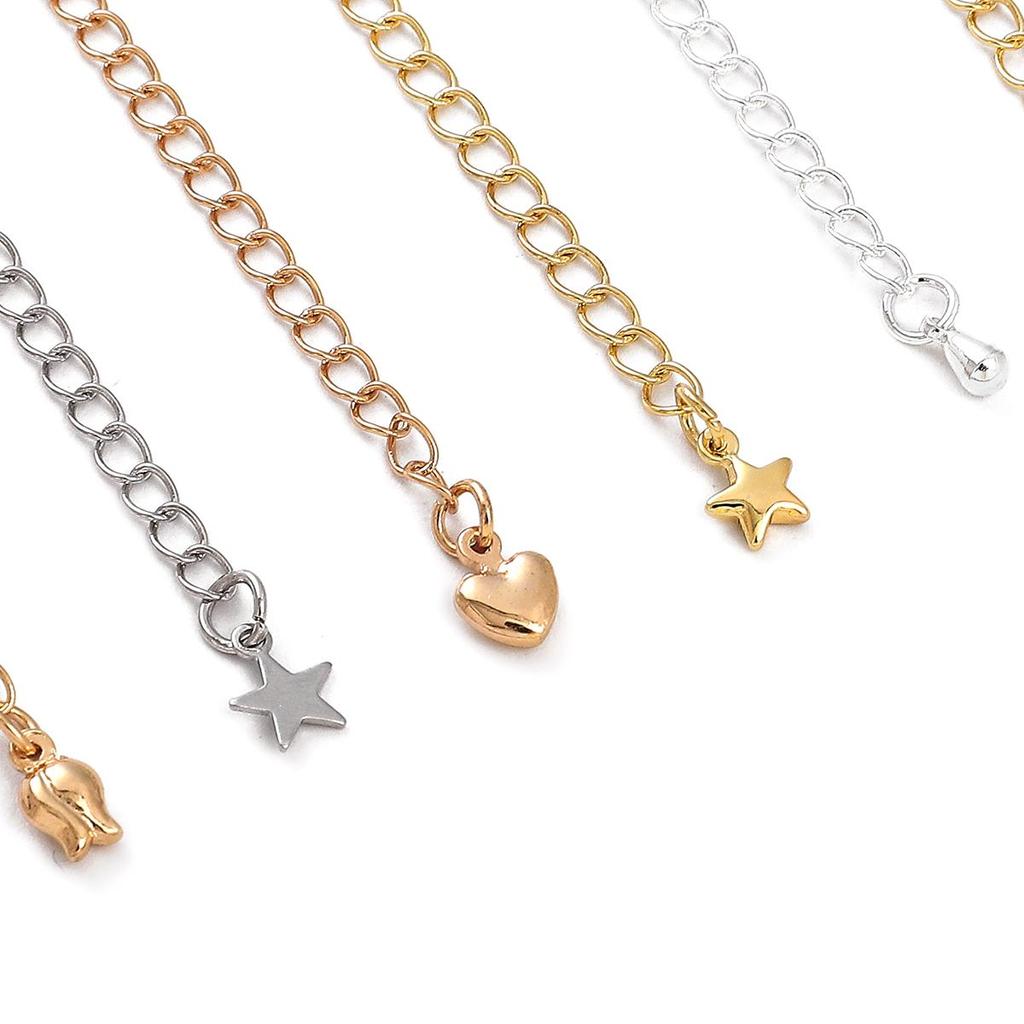 Copper Clad Iron Round Buckle Tail Chain For DIY Jewelry Making Craft Accessories