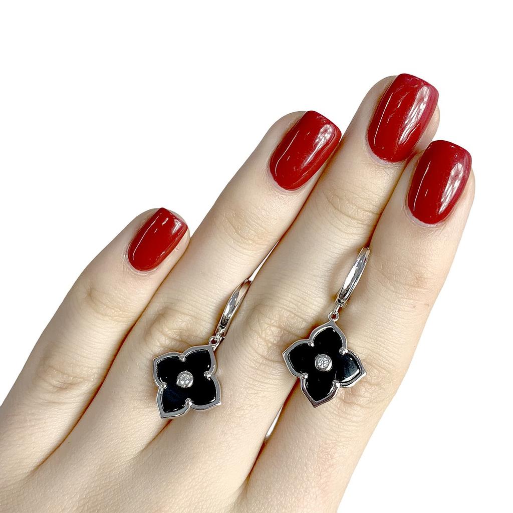 Серебряные серьги с керамикой (1980521)