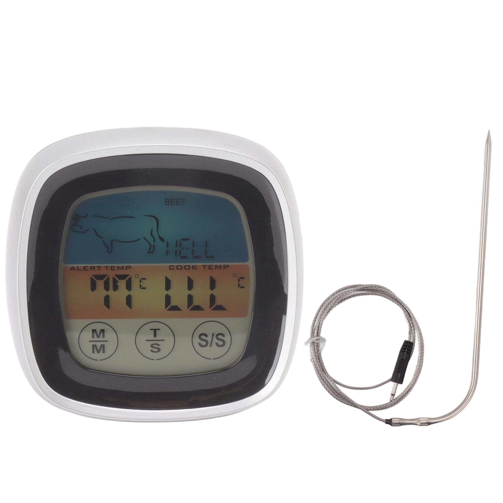 Food Touch Thermometer Kitchen Digital Display Timer Thermometer Field Barbecue Thermometer