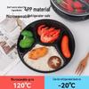 Deshangyuan Disposable Black Round Divided Meal Prep Containers