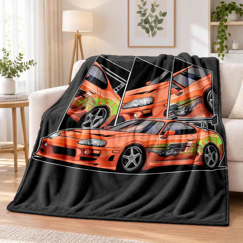 Fast And Furious Flanell-Kuscheldecke Weich Warm Gemütlich für Sofa Bett Innen Haus Schlafzimmer Gebrauch