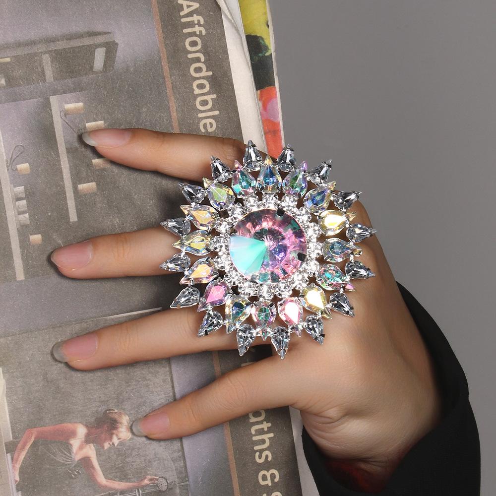 New Round Ring - Statement Geometric Ring - Red Carpet Fashion Jewelry
