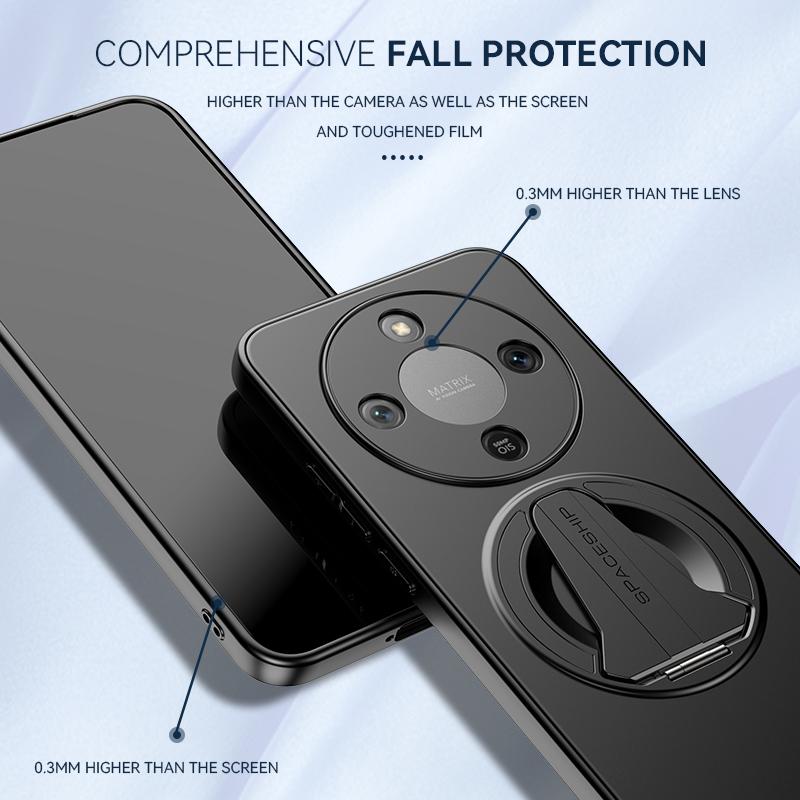 KEYSION Magnetic Phone Case for HONOR X9d 5G X9c Smart Metal Paint Upright Kickstand Shockproof Cover for Honor Magic 8 7 Lite 5G