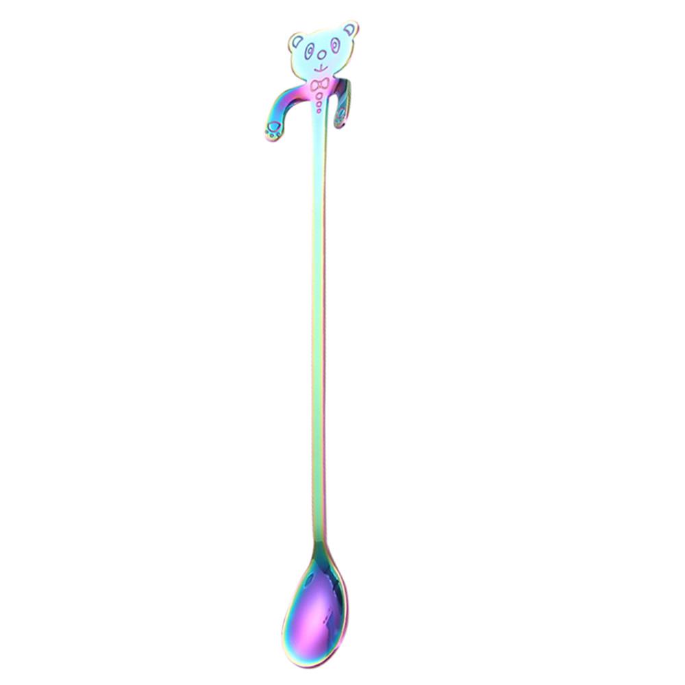 Cute Bear Spoon Long Handle Spoons Flatware Coffee Drinking Tools Kitchen Gadget