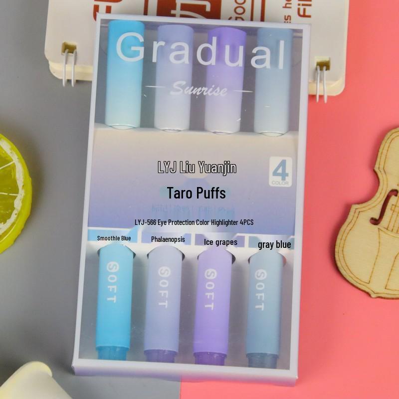 Gradient Highlighter - Vibrant, Eye-Protective, Large Capacity Student Marker