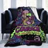 Spooky Purple Dog Blanket, Retro Cartoon Flannel Throw, Funny Horror Puppy Blanket, Cozy Halloween Gift for Kids and Adults