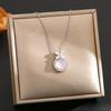 Women's Silver Titanium Steel Necklace with Micro-Inlaid Zircon - Elegant, Durable Clavicle Chain Jewelry