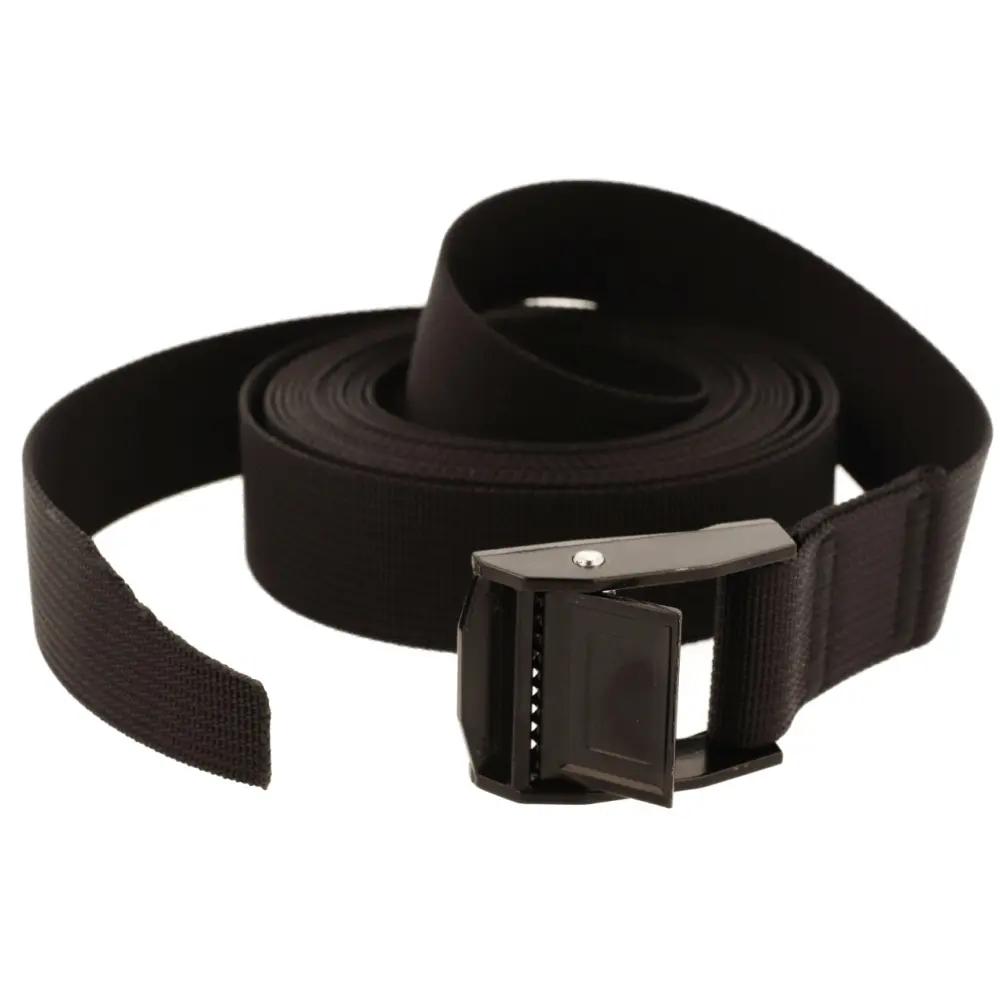 Fastening Belt 25mm X 150cm Self-Locking Buckle Black 250kg POLYAMIDE Strap