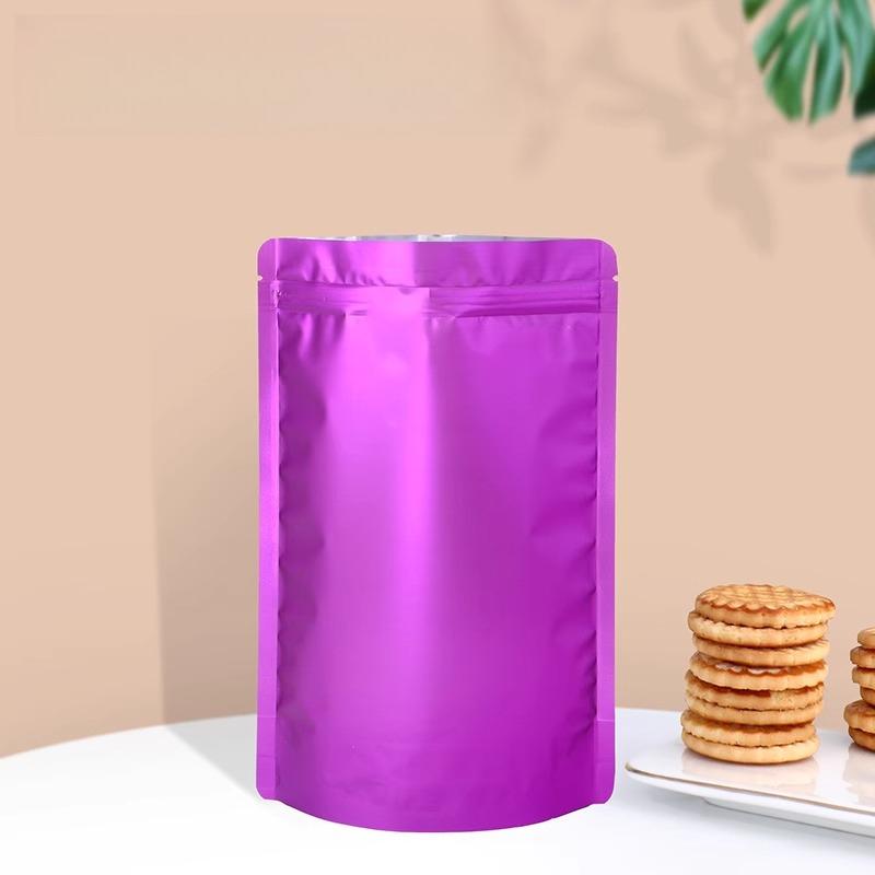 Aluminum Foil Self-supporting Self Sealing Bag, Colored Light Proof and Moisture-proof Packaging Bag, Used for Fish Bait/tea Powder/food Seasoning