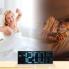Modern LED Digital Clock 16" with RGB Lights 11 Scene Modes Big Display Dual Alarm Function and Room Temperature Feature