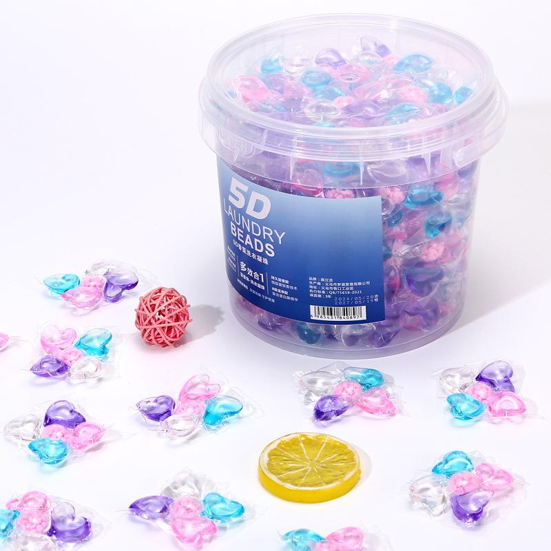 Five-in-One Laundry Pods with Freesia Scent: Long-lasting Fragrance, Stain-Removing Concentrated Laundry Balls