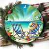 Metal Wall Art Palm Leaf Tropical Floral Plaque Decor for Home Bar Cafe Beach Party Living Room Bedroom Kitchen Bathroom Wall