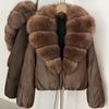 European and American winter new natural real fox hair duck down jacket short stand-up collar thickened warm jacket