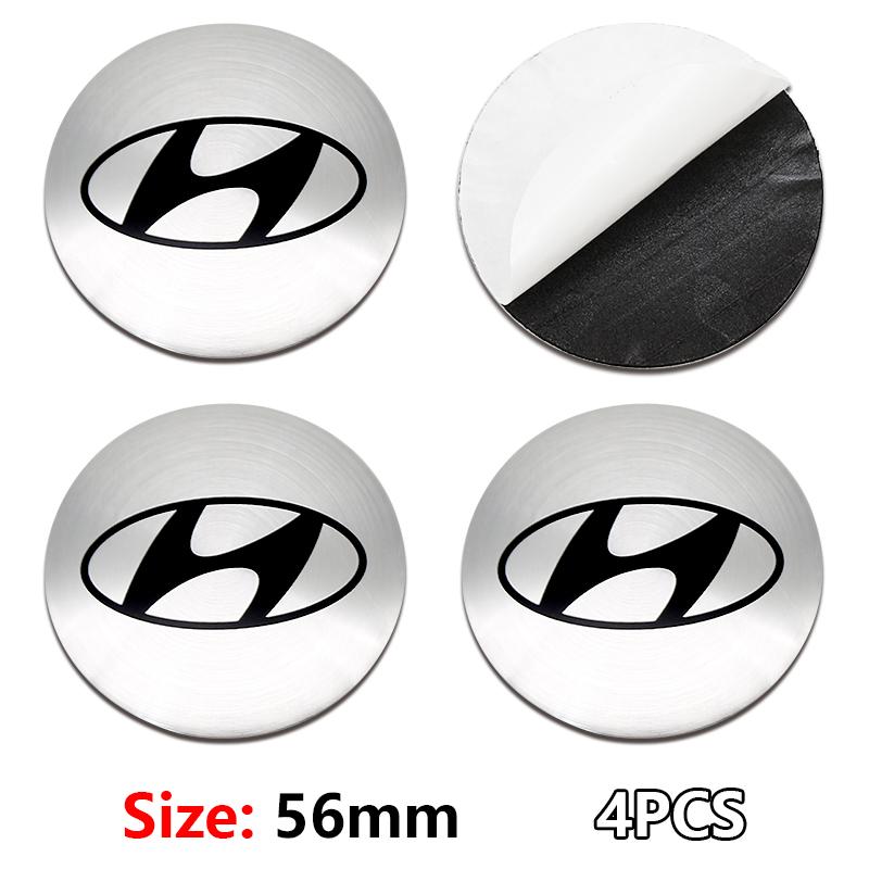 4 ks 56mm 60mm 65mm Středová krytka náboje kola auta Pro Hyundai Accent Elantra Veloster Getz Tucson i20 Krytky ráfku Samolepky Příslušenství