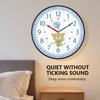 Time Teaching Wall Clock, 14 Inch Early Education Silent Clock with Large Colorful Numbers, Learning Clock for Kids Bedroom